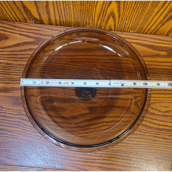 Pyrex Glasbake Amber Glass Lid10" Replacement Cover For Cookware - Picture 4 of 4